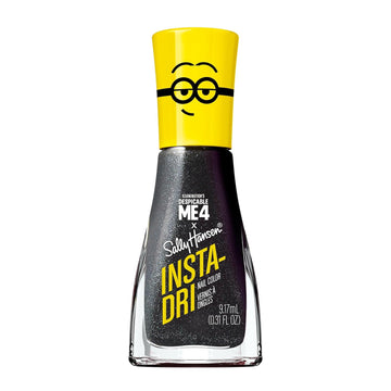 Sally Hansen Insta-Dri® X Despicable Me, Deeply Despicable, Quick Dry, Long Lasting, Streak-Free Shine, Metallic Black Nail Polish