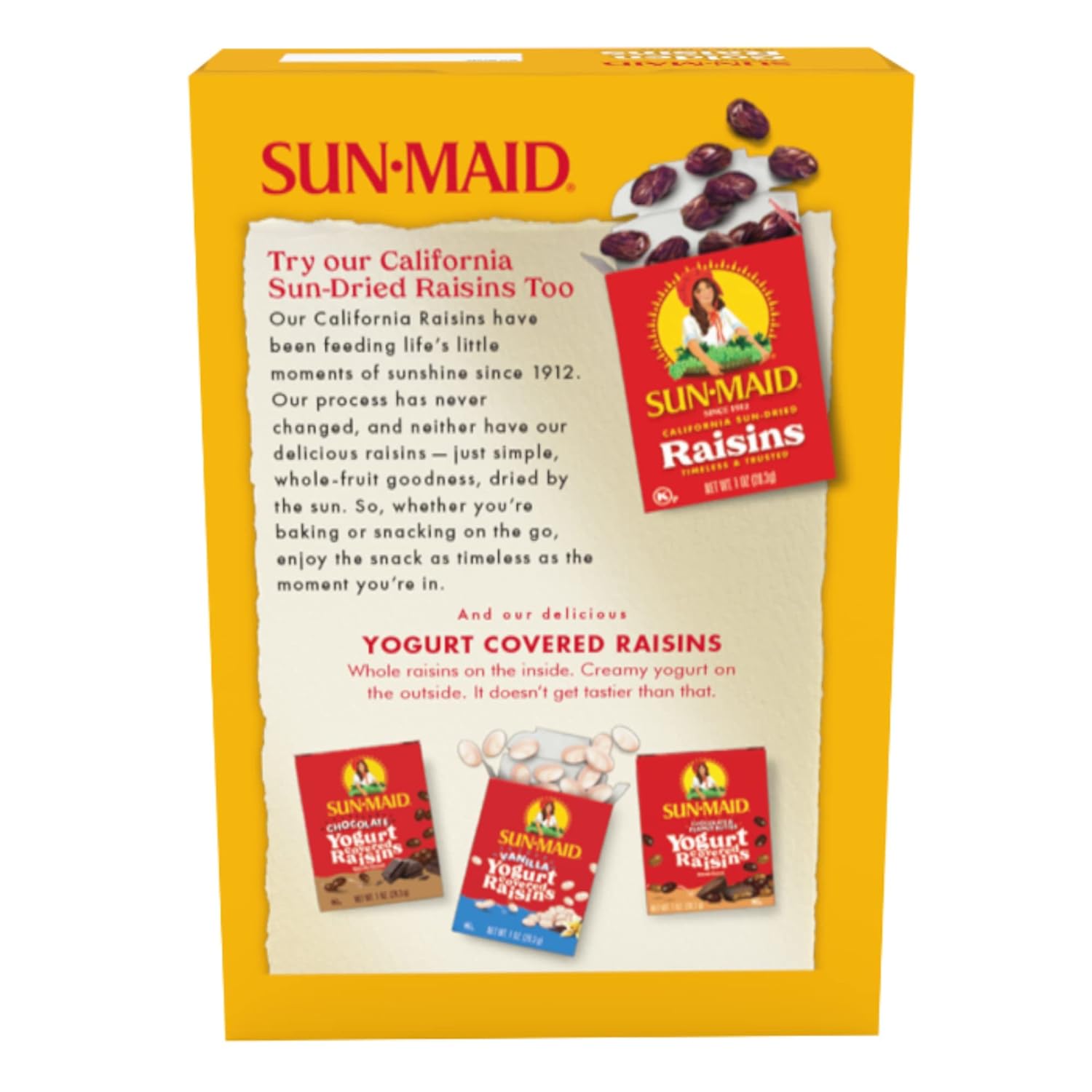 Sun-Maid California Golden Raisins - 12 oz Sharing-Size Box - Dried Fruit Snack for Lunches, Snacks, and Natural Sweeteners : Everything Else