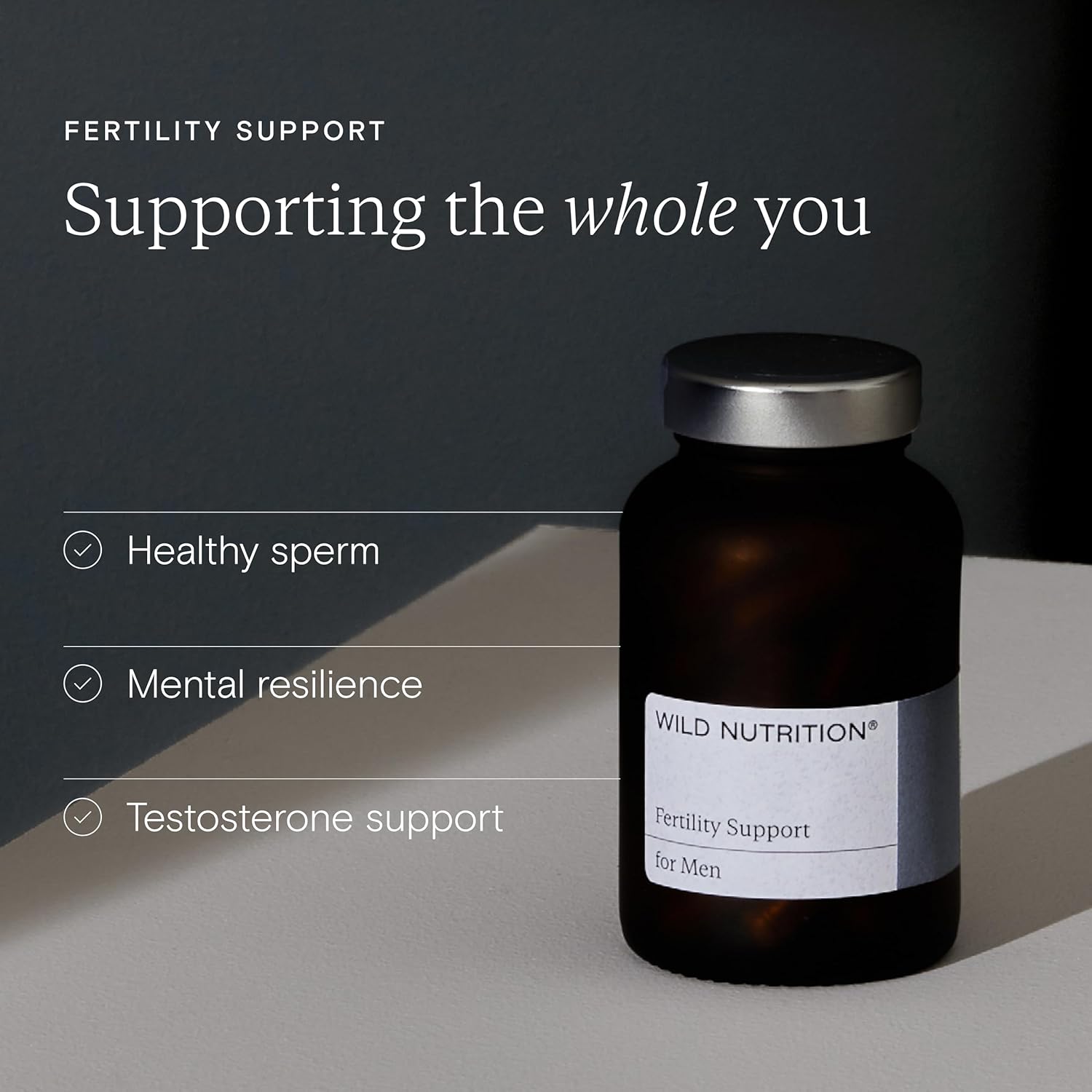 WILD NUTRITION Food Grown® Fertility Support for Men | Fertility Supplements for Men to Support Optimal Testosterone, Sperm Health & Mental Resilience | Male Fertility Supplement | 60 Capsules : Amazon.co.uk: Health & Personal Care