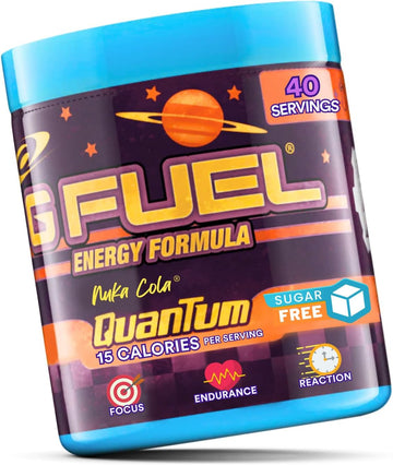 G Fuel Nuka Cola Quantum Energy Powder, Sugar Free, Clean Caffeine Focus Supplement, Water Mix, Tropical Citrus Berry Flavor, Focus Amino, Vitamin + Antioxidants Blend - 9.8 Oz (40 Servings)