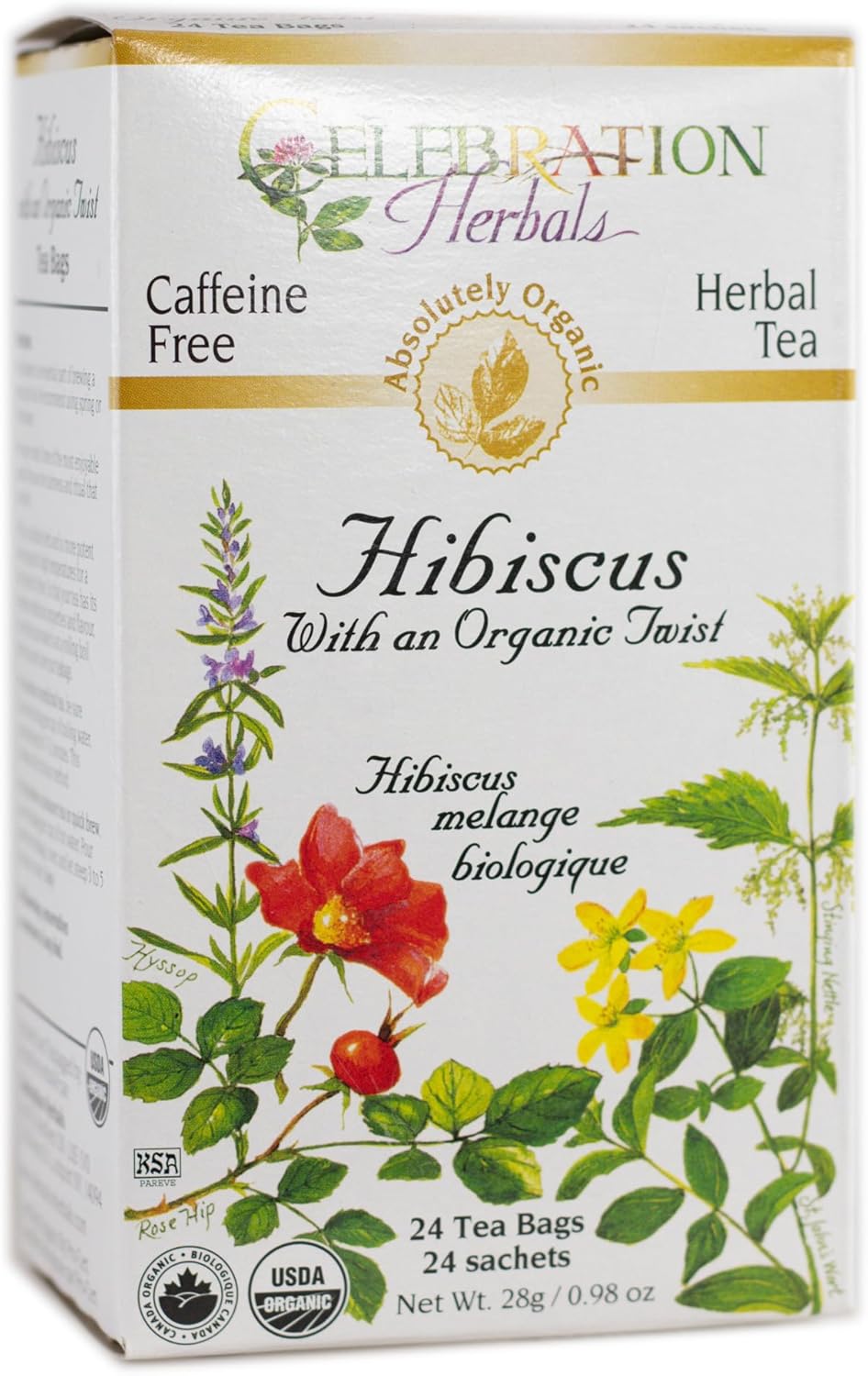 Celebration Herbals Hibiscus Organic Twist 24 Bag, 0.02 Pound