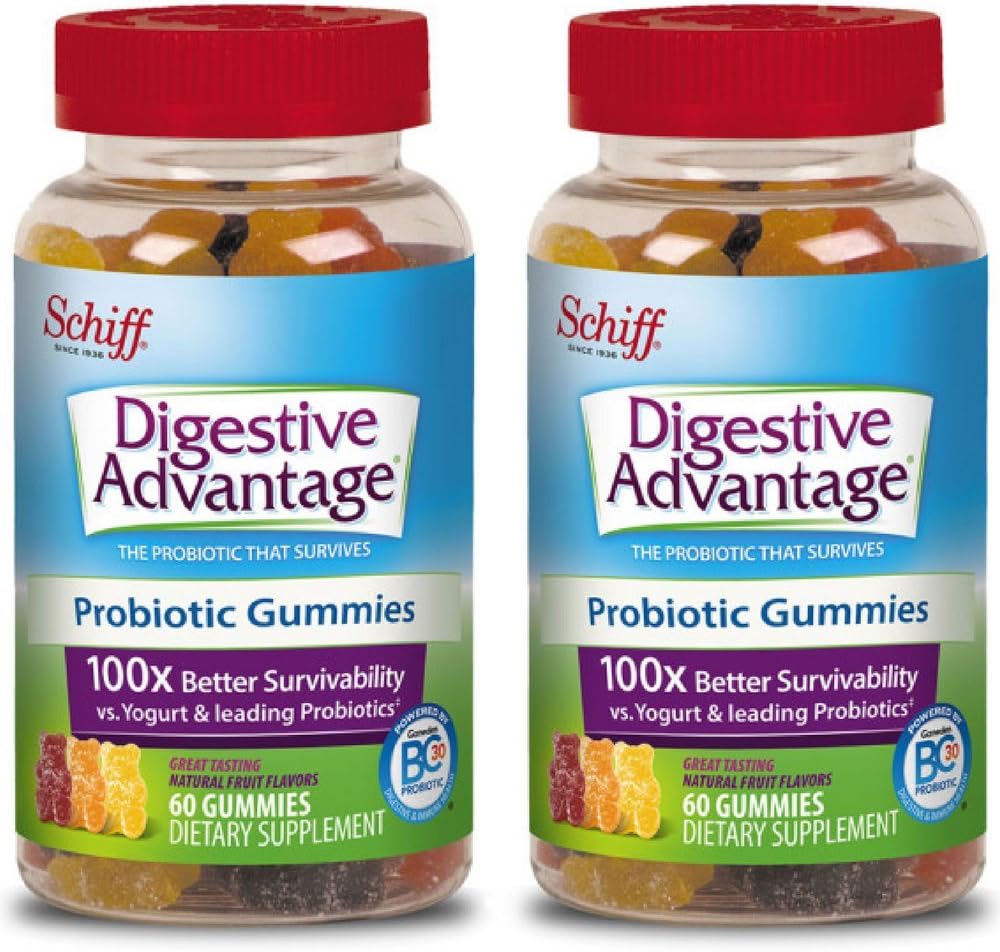 Digestive Advantage Probiotic Gummies, 60 Count (Pack Of 2)