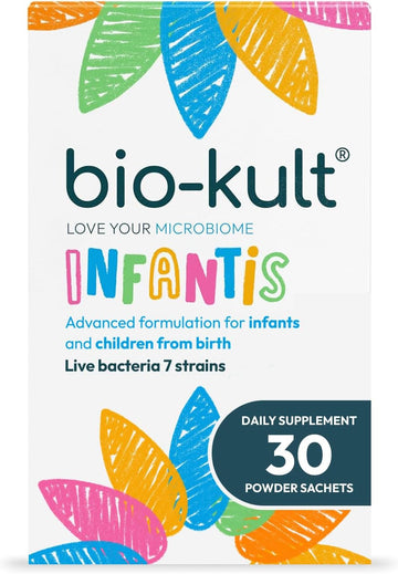 Bio-Kult Infantis Gut Health Probiotics For Kids And Babies| 7 Strains + Fos, Vit C | Immune Support | 30 Sachets