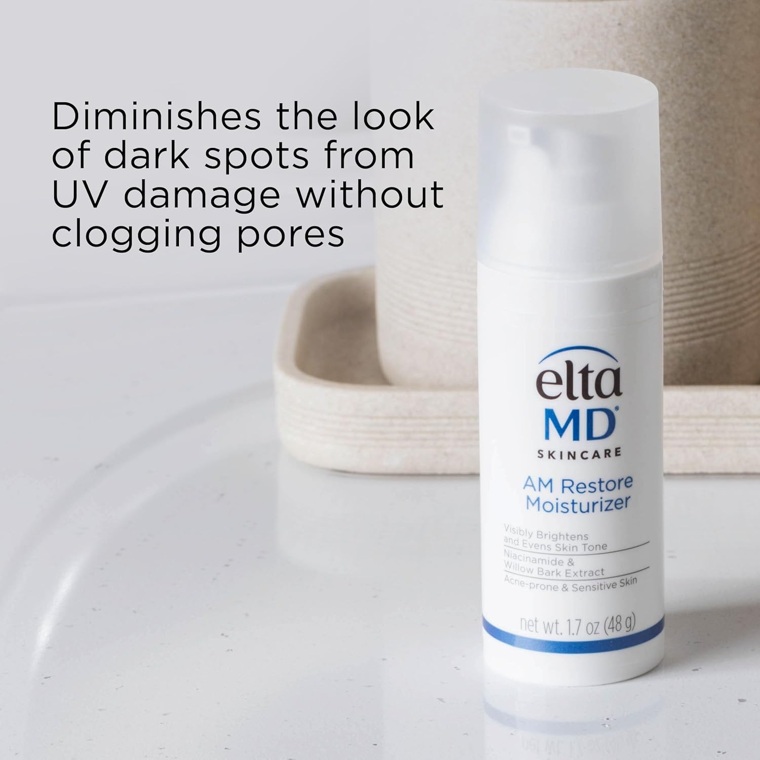 Eltamd Am Restore Face Moisturizer For Women And Men, Light Moisturizer Face Cream, Made With Niacinamide And Hyaluronic Acid, 1.7 Oz Pump : Beauty & Personal Care