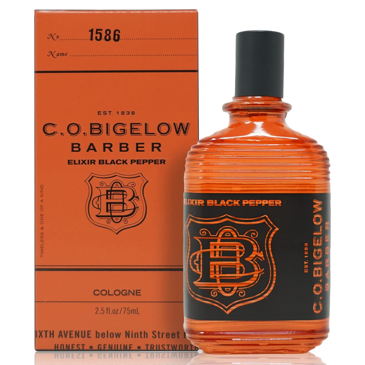 C.O. Bigelow - Elixir Black Pepper - No. 1586, 2.5 Fl Oz, Cologne For Men, Bourbon & Sandalwood Scented, Masculine, Refined, Long Lasting Mens Cologne