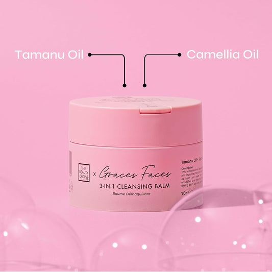 The Beauty Crop Graces Faces Refillable Cleansing Balm - Nourishing & Hydrating, All Night Hydration, Suitable For All Skin Types, Vegan Friendly - 100 Ml