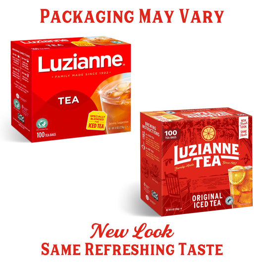 Luzianne Unsweetened Iced Tea Bags, Family Size, 100Ct Box (Pack Of 4)