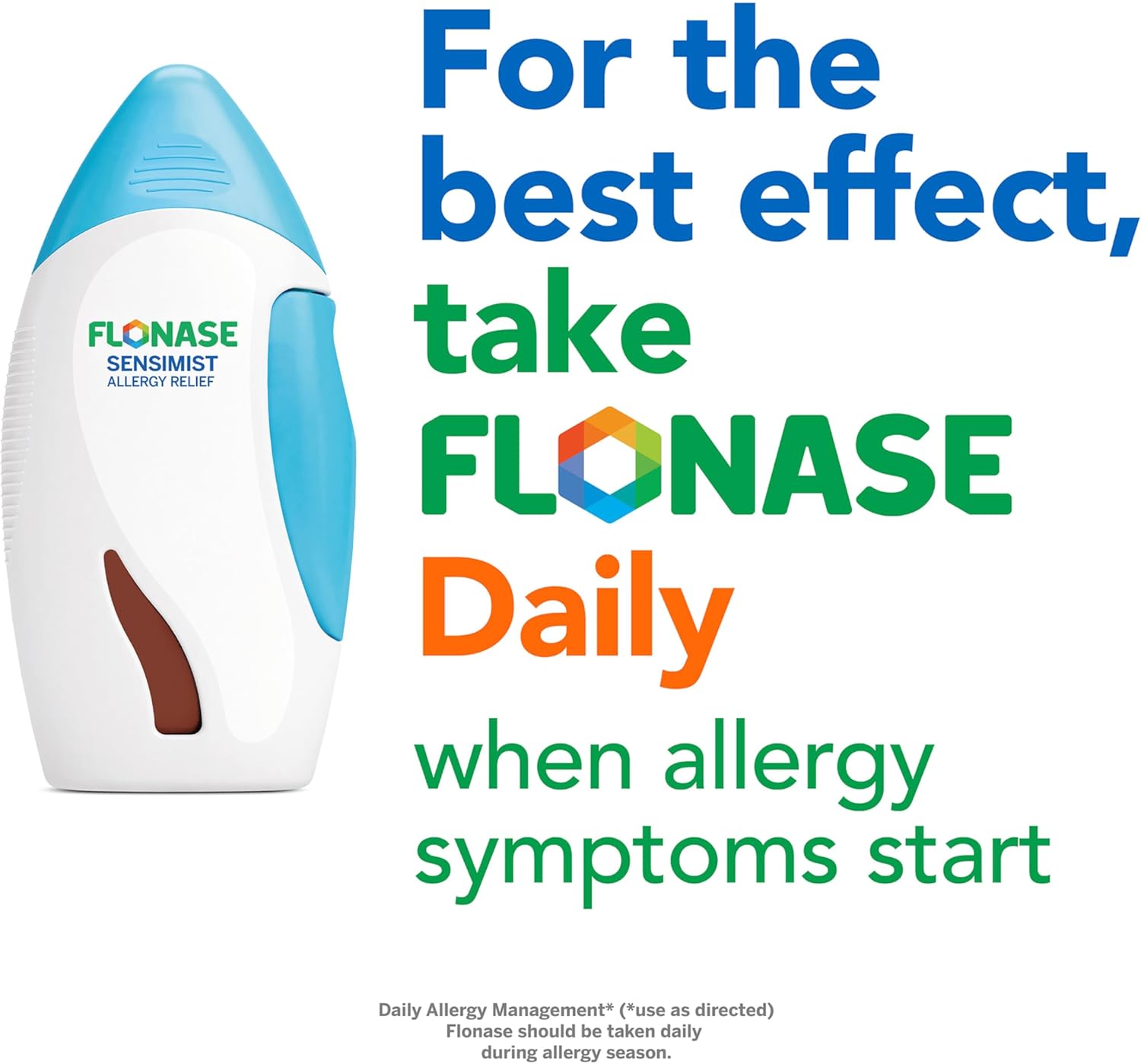 Flonase Sensimist Allergy Relief Nasal Spray For Non-Drowsy, 24-Hour Multi-Symptom Allergy Relief – 120 Sprays : Health & Household