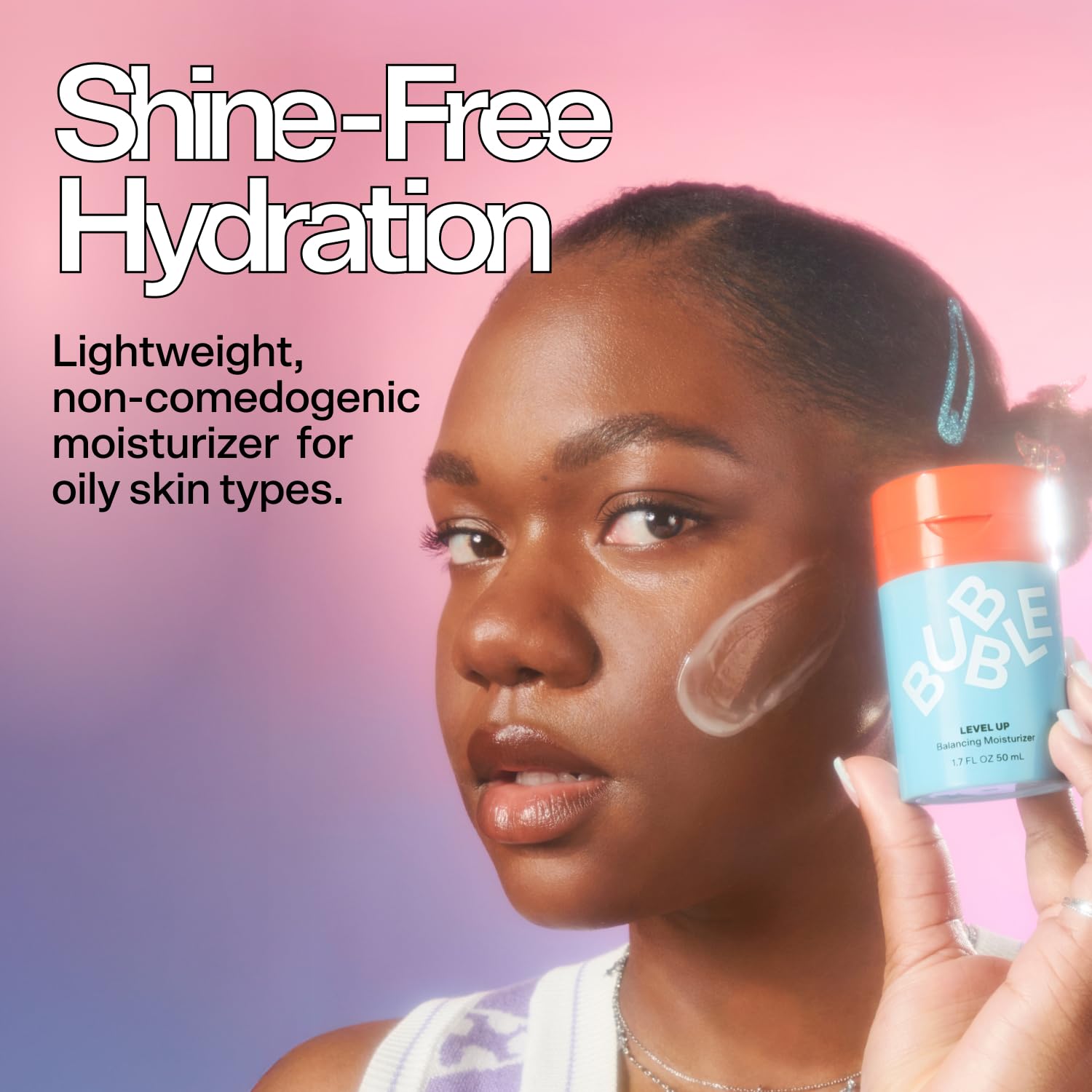 Bubble Skincare Level Up Gel Face Moisturizer For Oily Skin - Balancing + Hydrating Face Lotion With Niacinamide + Zinc To Improve Texture + Reduce Shine - Daily Lightweight Facial Moisturizer (50Ml) : Beauty & Personal Care