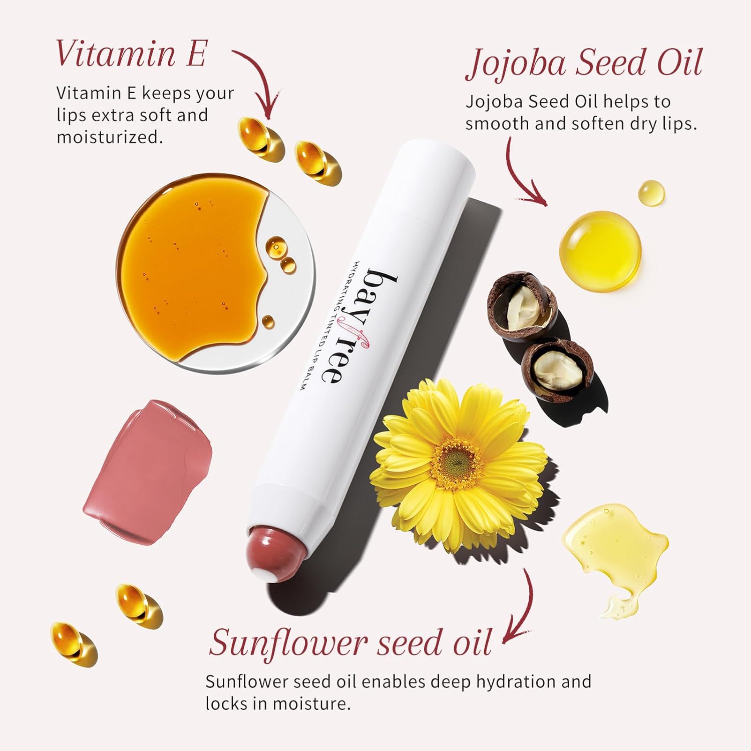 Bayfree Tinted Lip Balm Plumper, Glossy, Pump Lips, Lightweight, Moisturize & Tint With Jojoba Seed Oil, Vegan Lipbalm Lip Care, Vintage Violet : Beauty & Personal Care