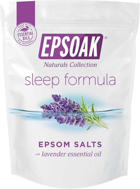 Epsoak Epsom Salt 12 Lb. Magnesium Sulfate Usp. (Qty. 6 X 2Lb. Bag), Lavender Sleep Formula, Resealable Epsom Salt Bag, Made In The Usa, Cruelty-Free Certified