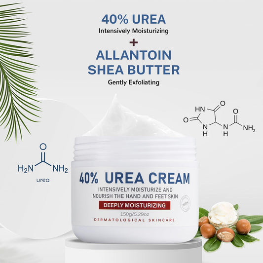 Oukeya Urea Cream 40 Percent,Foot & Hand Cream For Dry Cracked,Urea Lotion For Feet Maximum Strength(4 Packs)