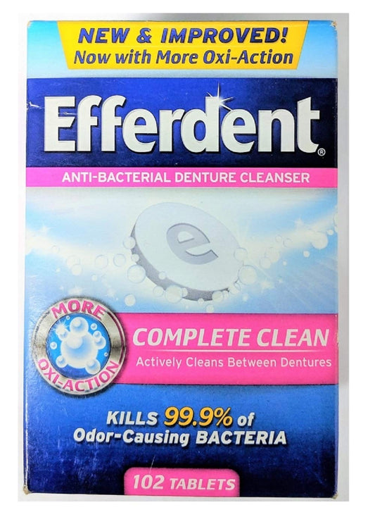 Efferdent Original Anti-Bacterial Denture Cleanser Tablets, 102 Count by Efferdent