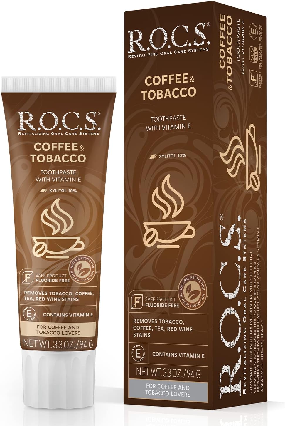 R.O.C.S. Toothpaste - Plaque Removing Paste For Smokers And Coffee Lovers