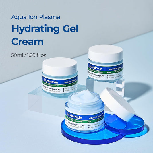 Aqua Ion Plasma Hydrating Gel Cream For Dry & Sensitive Skin, Facial Moisturizing, Korean Skincare 50Ml, 1.69 Fl.Oz