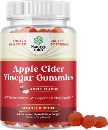 ACV Apple Cider Vinegar Gummies - Superfood Infused ACV Gummies Vitamins for Adults for Detox Cleanse Immune Support Digestion and Glowing Skin - Delicious Daily Energy Gummies with Vitamin B Complex