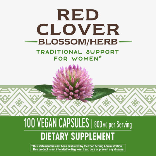 Nature's Way Red Clover Blossom / Herb, 800 mg per serving, 100 Capsules