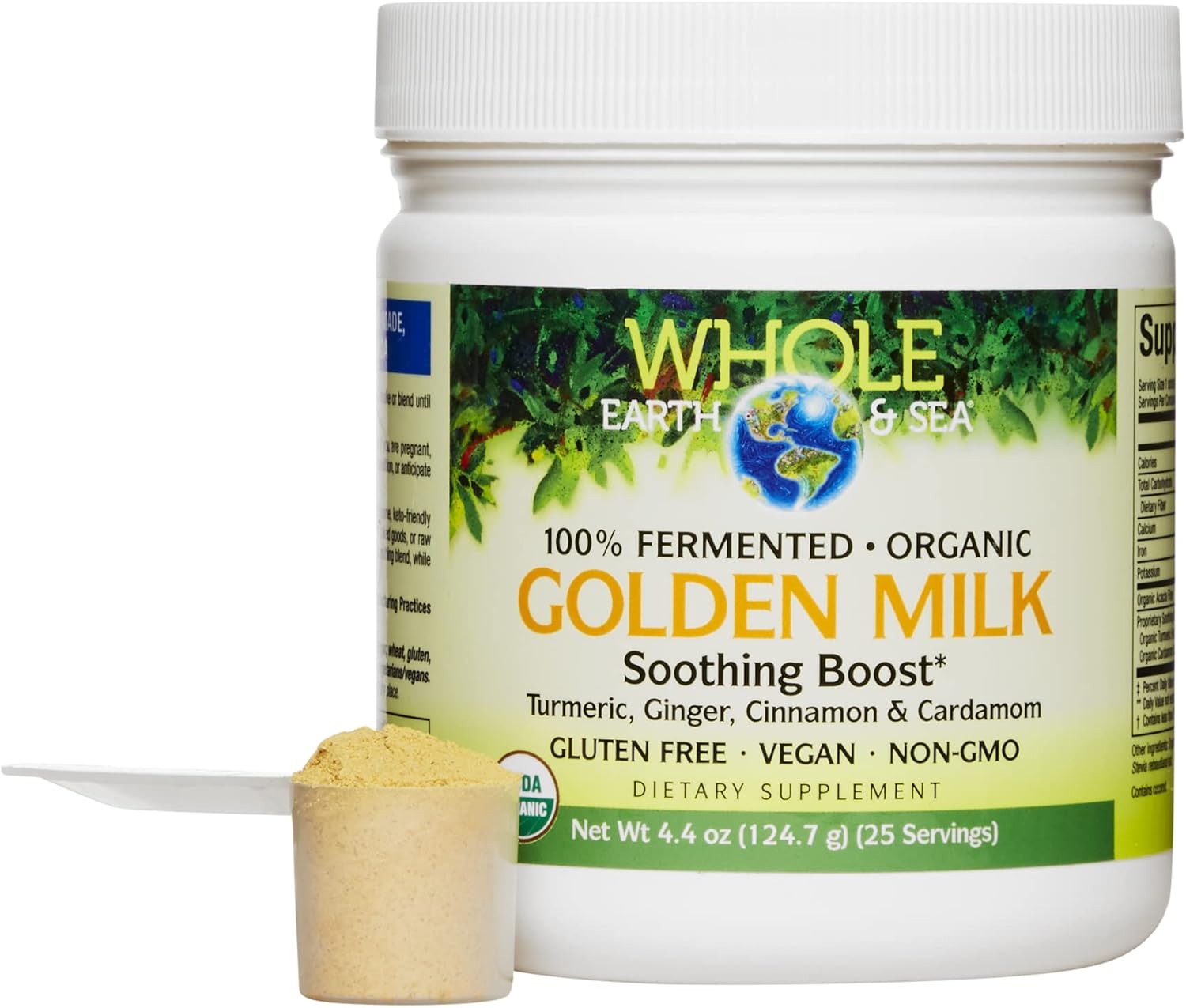 Whole Earth & Sea from Natural Factors, Golden Milk Soothing Boost with Turmeric, Ginger & More 4. Powder