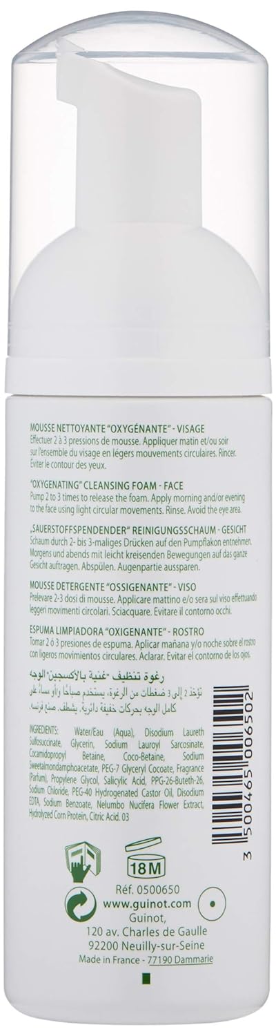 Guinot Bioxygene Cleansing Foam, 5.07 Fl Oz : Beauty & Personal Care