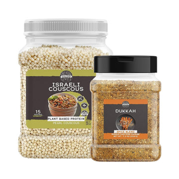 Birch & Meadow Israeli Couscous And Dukkah Bundle, Various Sizes, Middle Eastern Cuisine, Non-Gmo