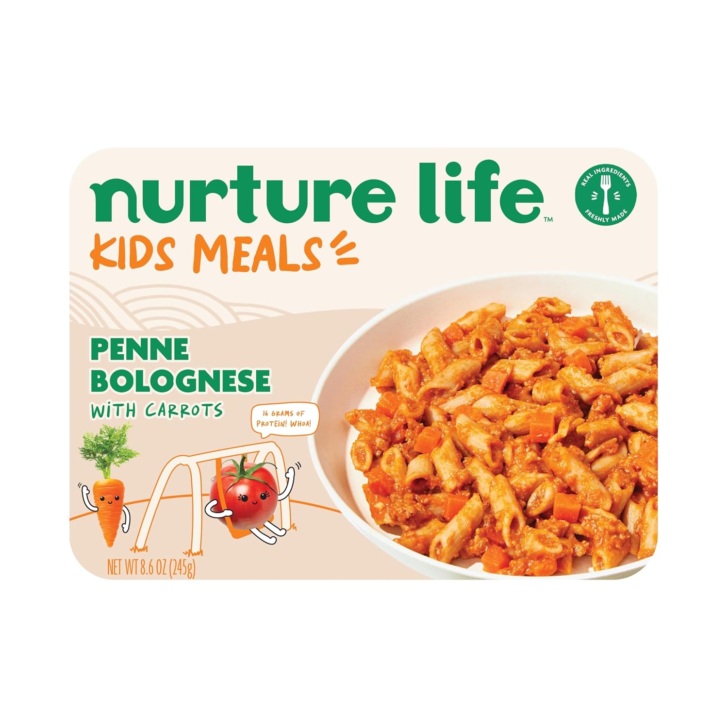 Nurture Life Kids Meals, Penne Bolognese, Healthy Toddler And Kid Food, Freshly Cooked, Made To Order, Ships In Refrigerated Box, Nutritious Toddler Meals, Ready To Eat School Lunch, Organic Focus