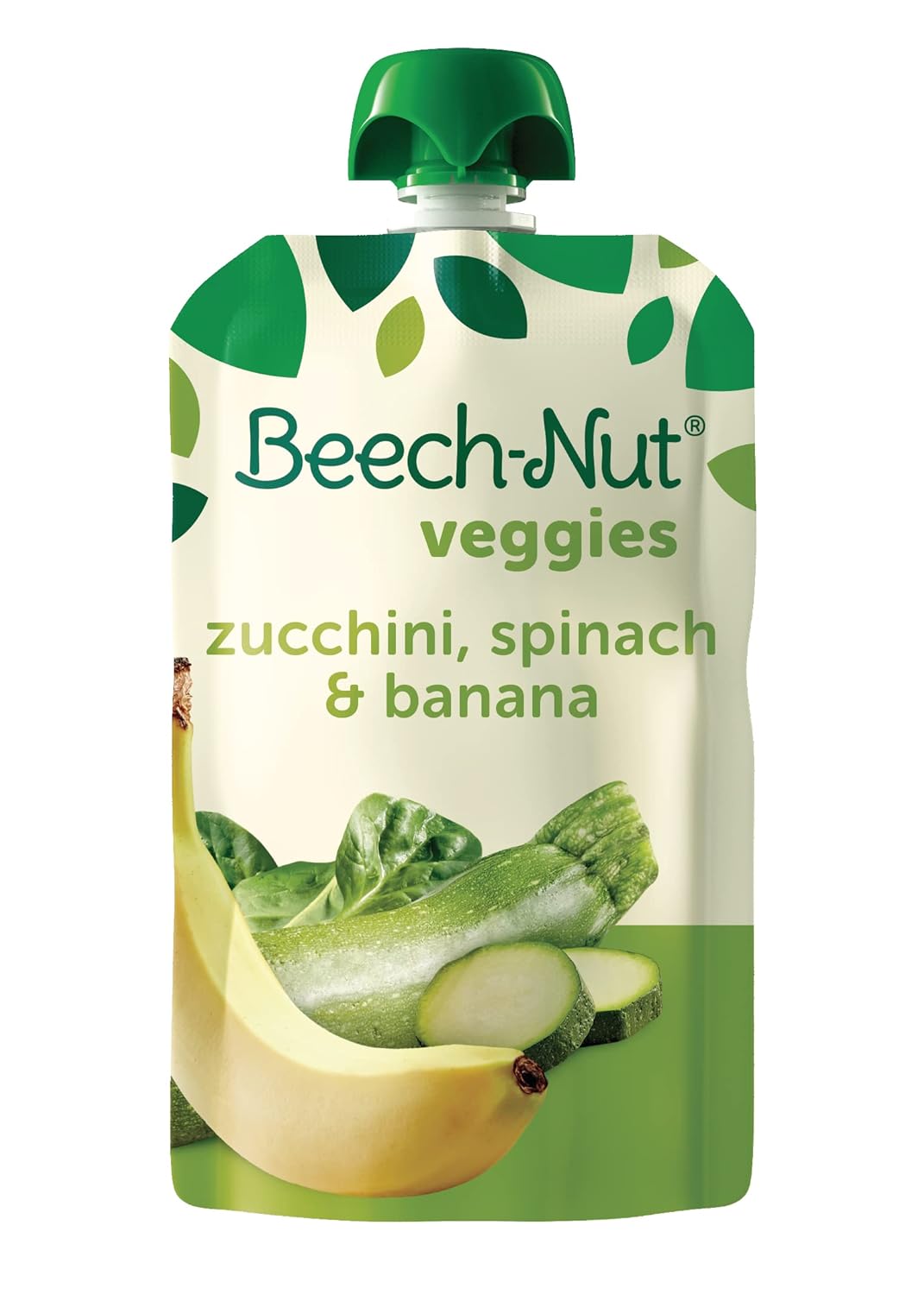 Beech-Nut Veggies Stage 2 Baby Food, Zucchini Spinach & Banana, 3.5 Oz Pouch