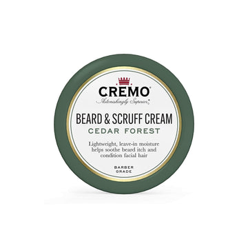 Cremo Beard & Scruff Cream, Cedar Forest, 4 Oz - Soothe Beard Itch, Condition And Offer Light-Hold Styling For Stubble And Scruff (Product Packaging May Vary)