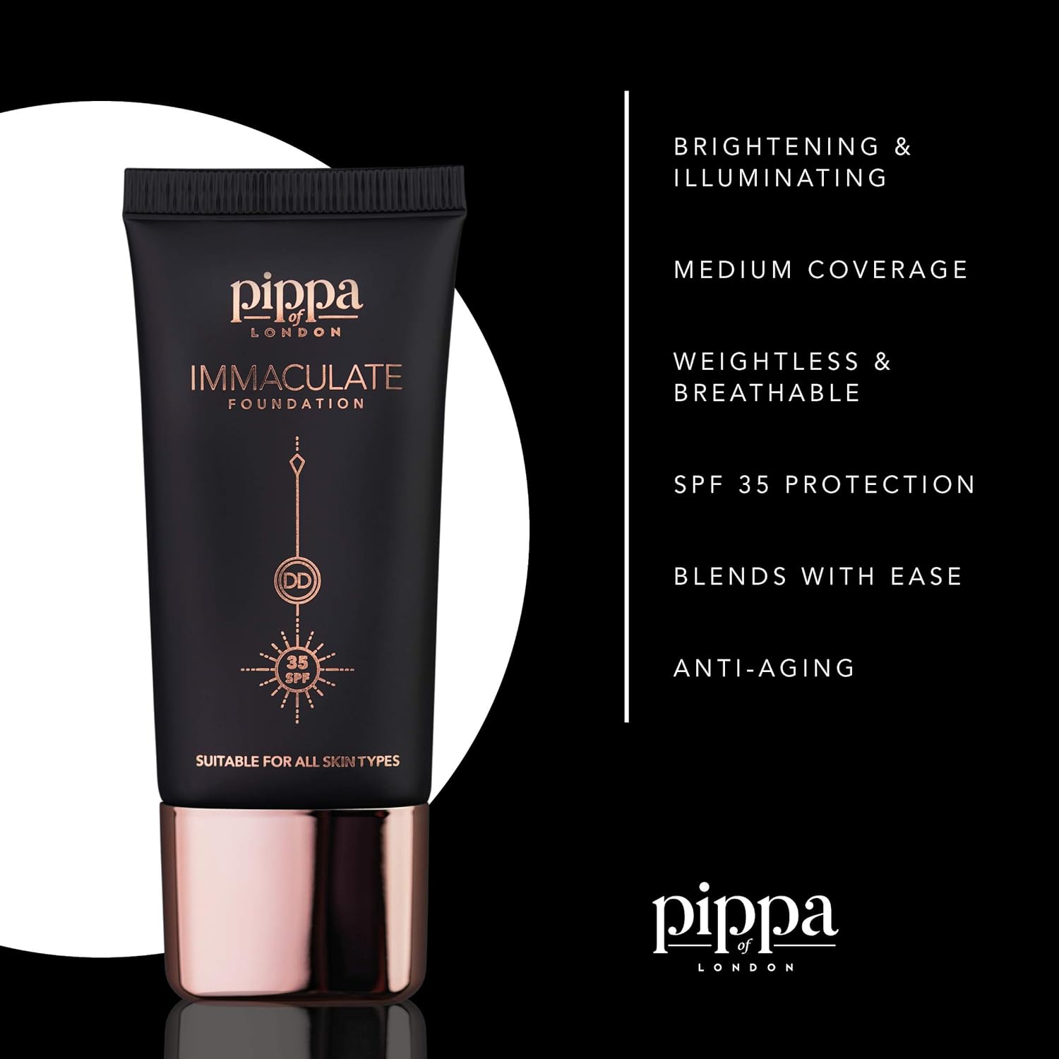 Pippa of London Immaculate Liquid Foundation, Navajo Dunes 201, Lightweight, Medium Coverage, Matte Finish SP35 : Amazon.co.uk: Beauty
