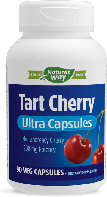 Nature'S Way Tart Cherry Ultra Capsules, Anthocyanin Supplement And Antioxidant Support*, 1,200 Mg Per Serving, 90 Vegetarian Capsules
