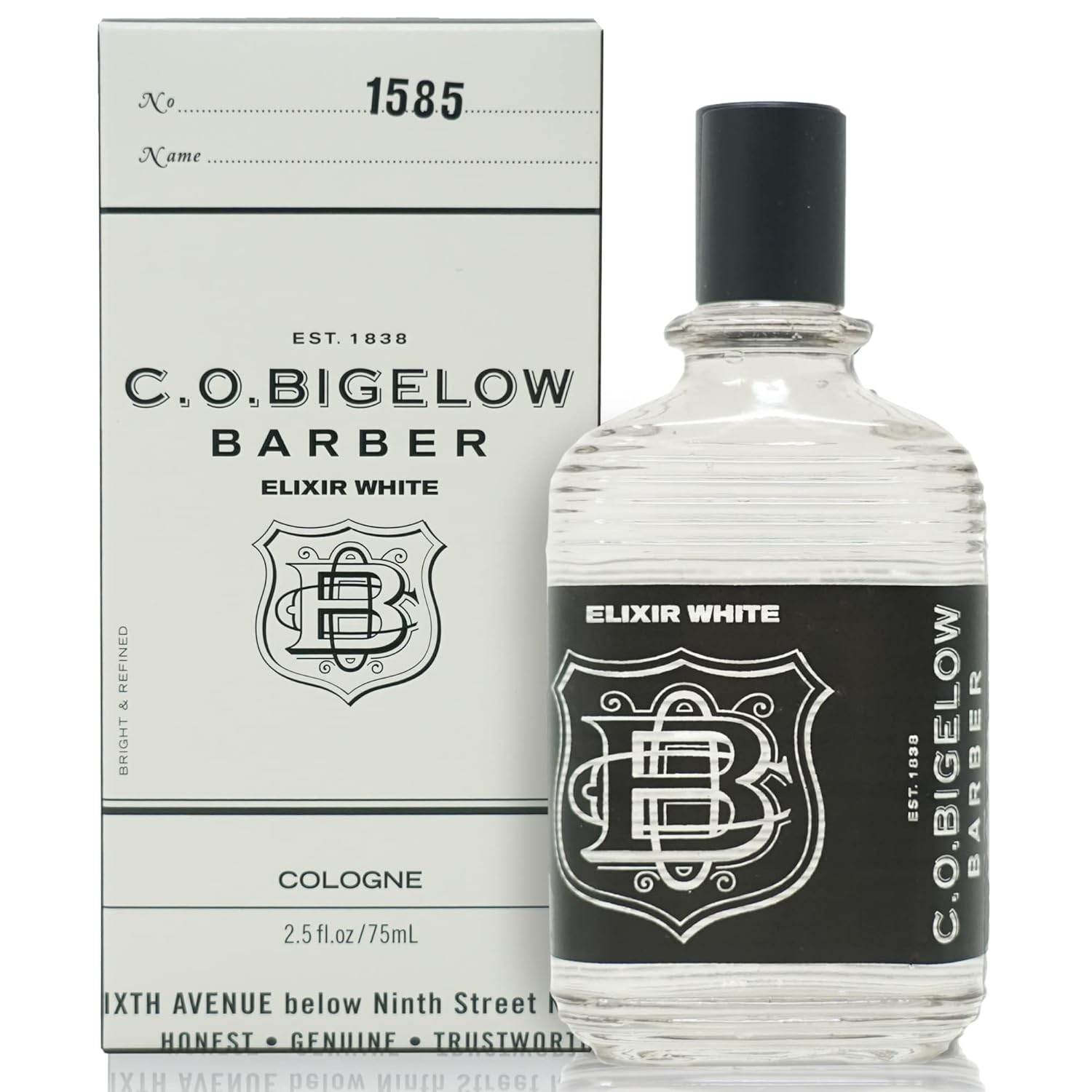 C.O. Bigelow Elixir Black - No. 1581, 2.5 Fl Oz, Cologne For Men - Musk & Vanilla Long Lasting Mens Cologne - Fresh, Refined, Masculine Perfumes For Men