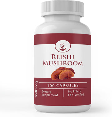 Pure Original Ingredients Reishi Mushroom, (100 Capsules) Always Pure, No Additives Or Fillers, Lab Verified