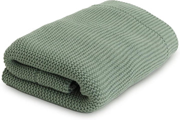 Natemia Knitted Baby Receiving Blanket, Ultra Soft Organic Cotton 30”X 40” Stroller And Nap Time Toddler Blanket