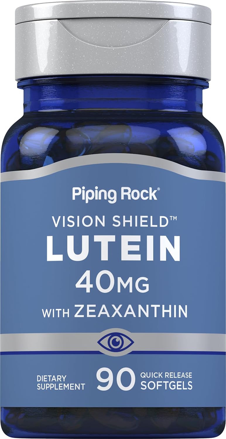 Piping Rock Lutein 40Mg With Zeaxanthin | 90 Softgels | Eye Health Vitamins | Non-Gmo, Gluten Free Supplement