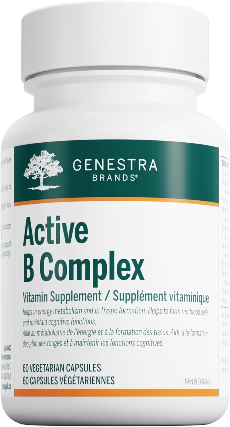Genestra Brands Active B Complex | Complete B Vitamin Complex Supplement | 60 Capsules