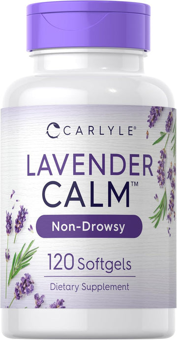 Carlyle Lavender Pills | 80 Mg | 120 Softgel Capsules | Calm & Non-Drowsy Formula | Non-Gmo & Gluten Free Supplement