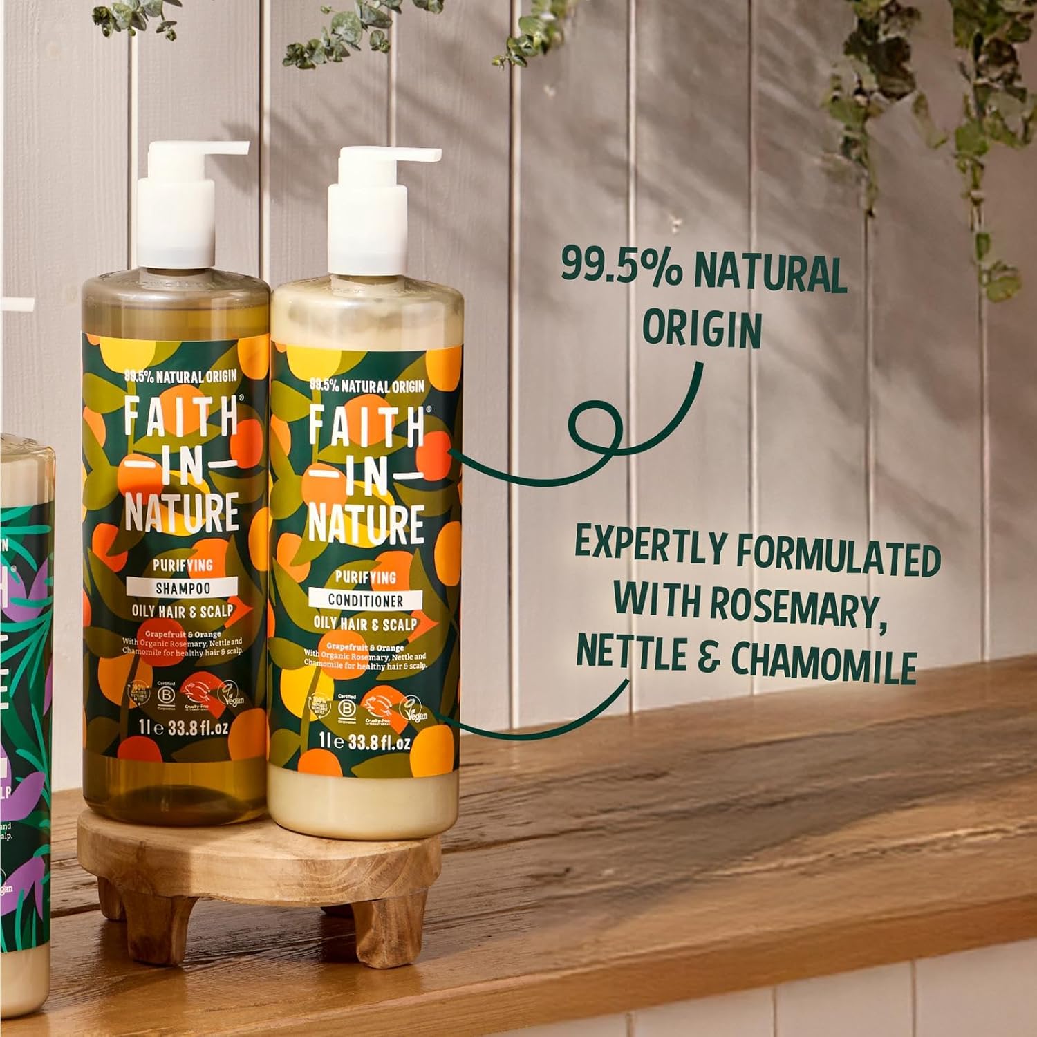 Faith In Nature 1L Natural Rosemary Conditioner, Stimulating for Normal Hair & Scalp, Vegan & Cruelty Free, No SLS, Silicones or Parabens, Family Size : Amazon.co.uk: Beauty