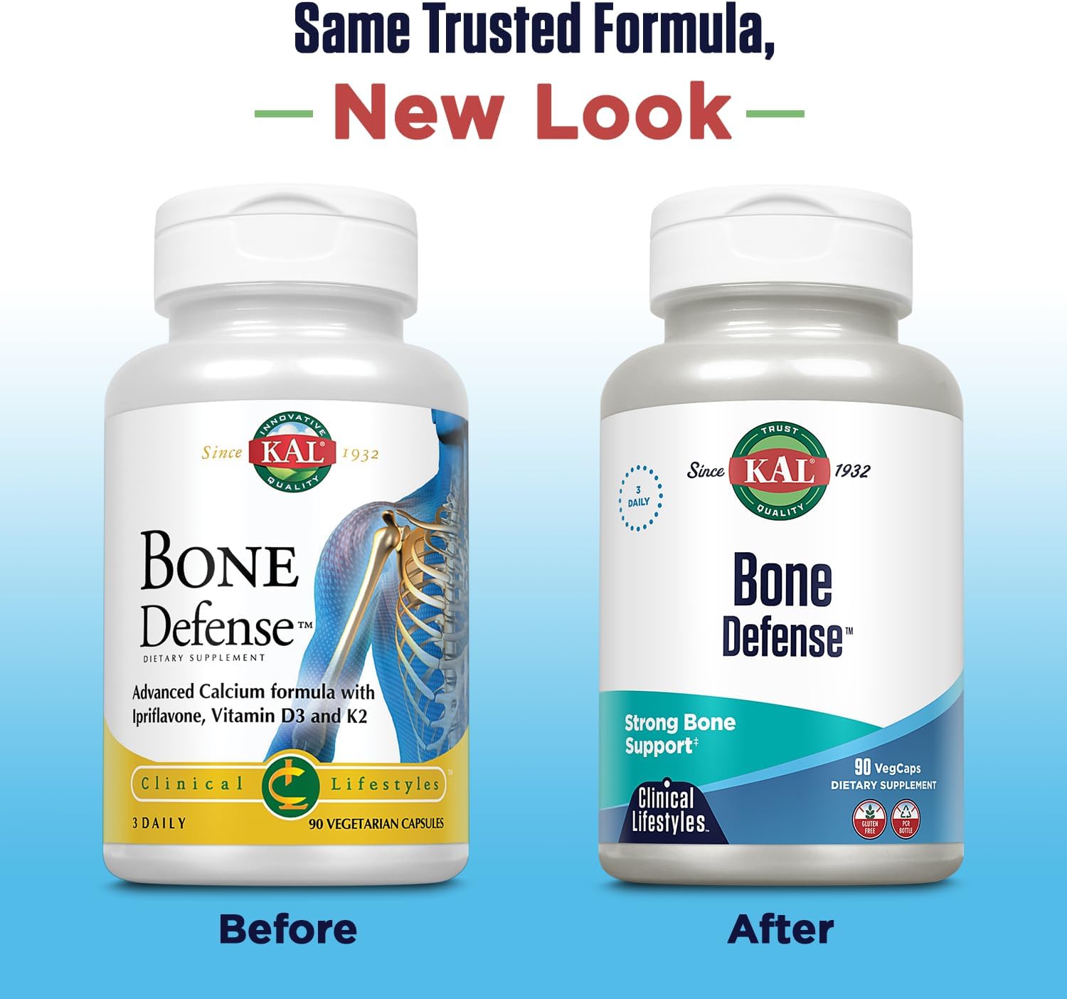 KAL Bone Defense | Healthy Bone Strength and Density Supplement | Calcium, Vitamin D3 and K2, Magnesium | 90ct, 30 Serv. : Health & Household