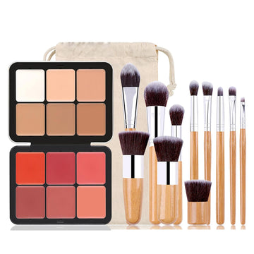 5 Colors Long-Lasting Lightweight Multi-Layer Matte Loose Setting Powder Pressed Face Makeup Concealing Shading Powder Foundation For All Skin Tones, Minimizes Fine Lines & Imperfections