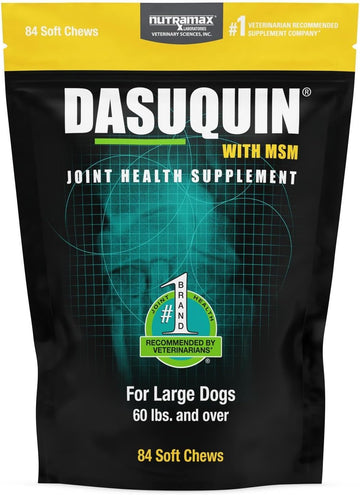 Nutramax Laboratories Dasuquin with MSM Joint Health Supplement for Large Dogs - With Glucosamine, MSM, Chondroitin, ASU, Boswellia Serrata Extract, and Green Tea Extract, 84 Soft Chews