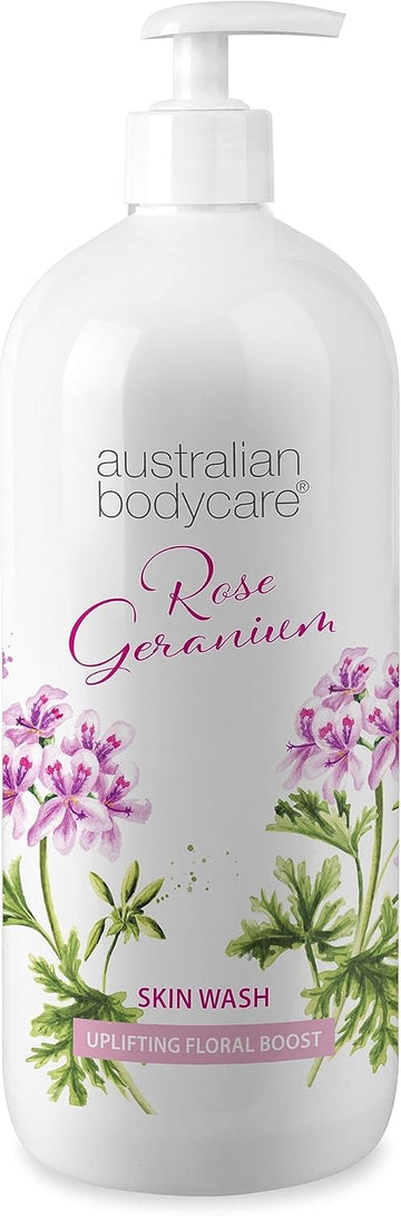 Australian Bodycare Skin Wash Professional 1000 Ml | Tea Tree Oil + Rose Body Wash For The Skin | Relieves Spots And Pimples, Acne, Body Odor & Smelly Feet | Effective After Shaving And Waxing
