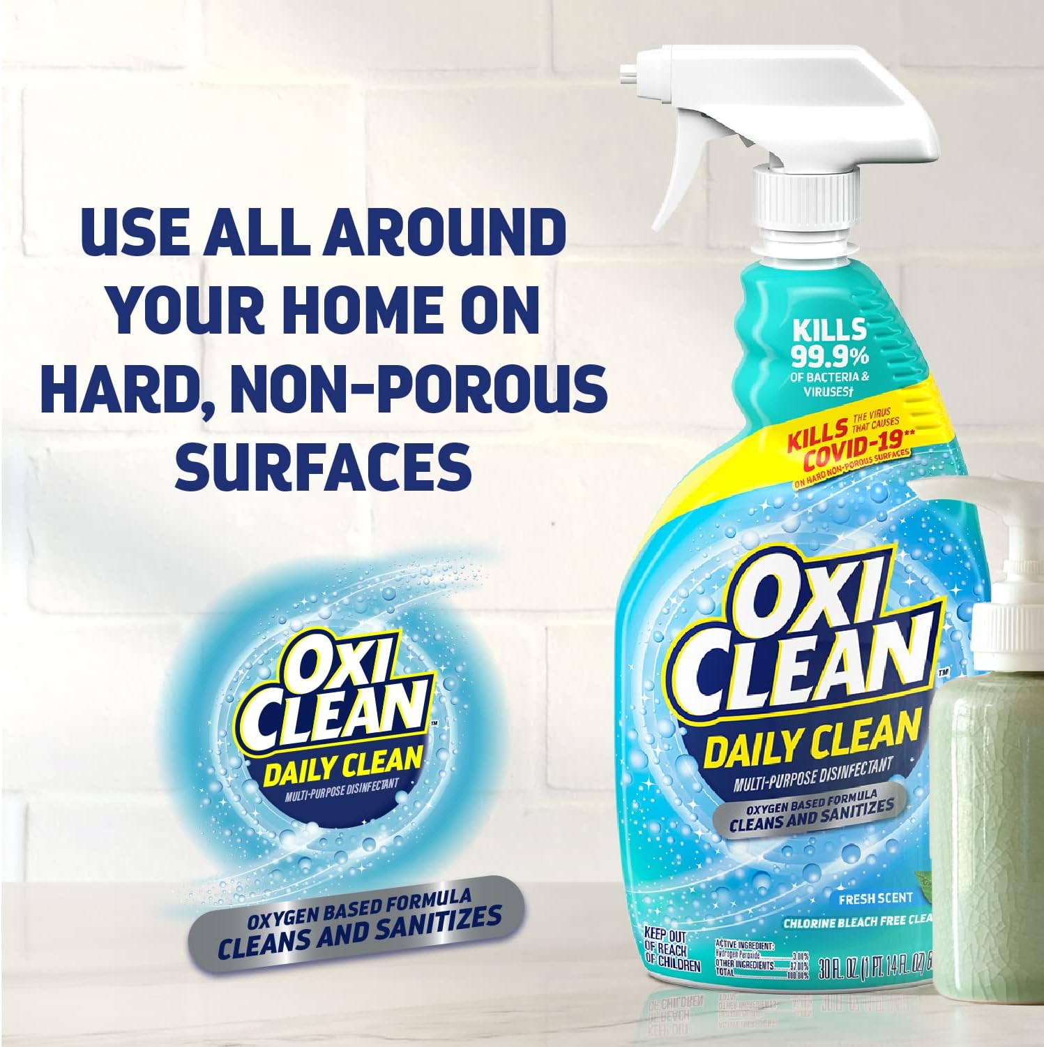 Oxiclean Daily Clean Multi-Purpose Disinfectant, 30 Oz (Pack Of 2)