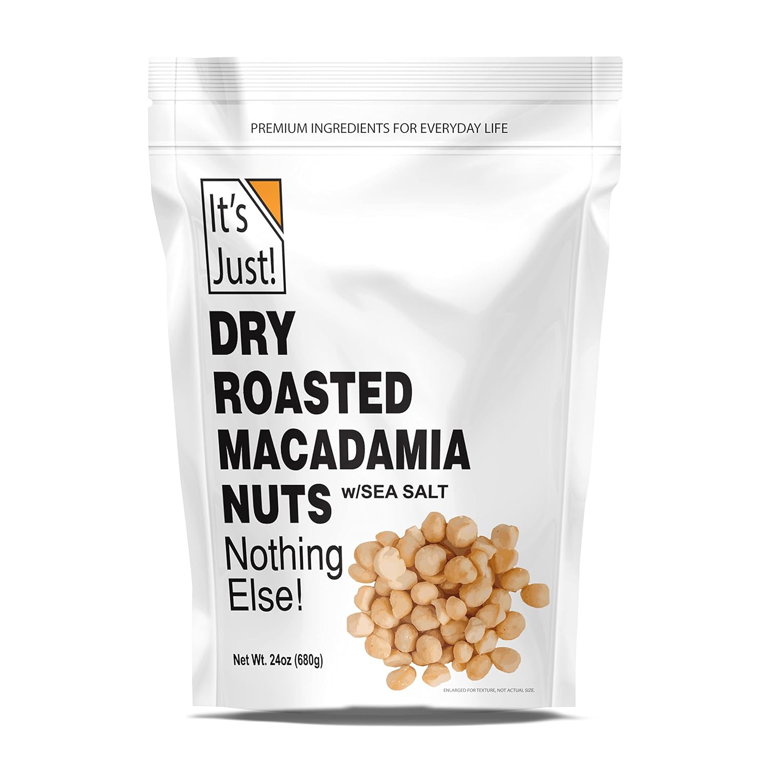 It'S Just - Hawaiian Macadamia Nuts (1.5Lbs), Small Batch Dry Roasted In Usa, Lightly Salted, Keto Friendly, Resealable Bag, 24Oz