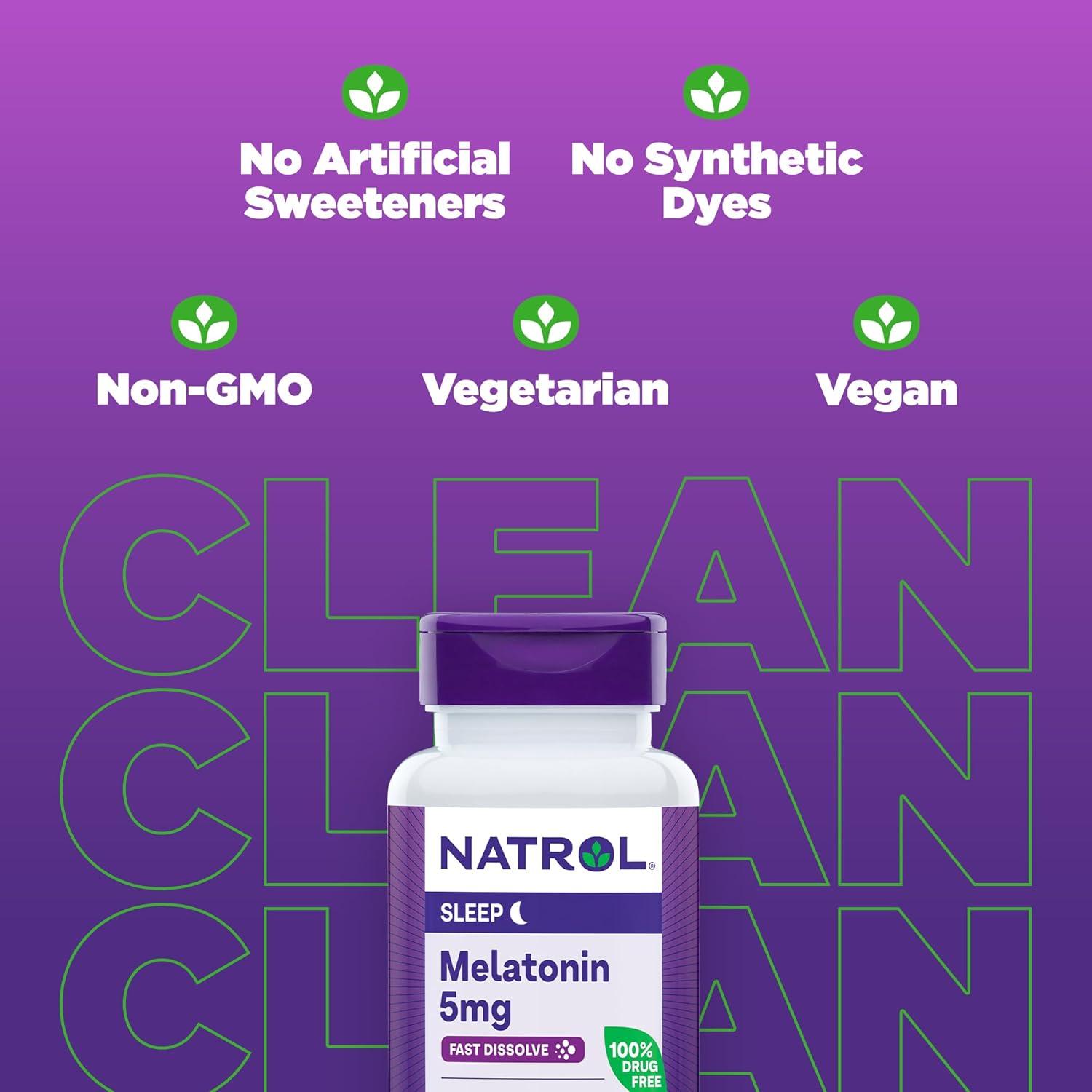 Natrol Fast Dissolve Melatonin 5 Mg, Melatonin Supplements For Restful Sleep, Sleep Support For Adults, 90 Strawberry-Flavored Tablets, Up To A 90 Day Supply