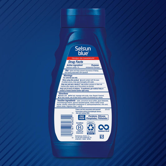 Selsun Blue Medicated Antidandruff Shampoo, Maximum Strength Scalp Treatment With Selenium Sulfide, 11 Fl. Oz