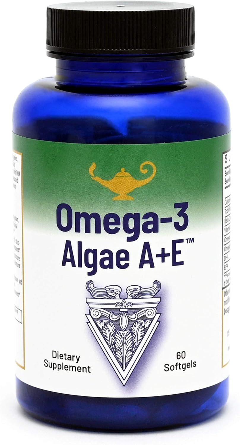 Omega-3 Algae A+E Plant Based Dha & Epa Fatty Acids - Alternative To Fish Oil - Plus Vitamin A And E - Supports Heart, Brain, Joint Health - From Dr. Carolyn Dean