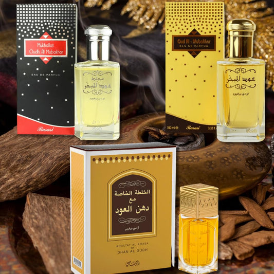 Rasasi Oudh Al Mubakhar Unisex Edp - Eau De Parfum 100 Ml (3.4 Oz) | Features Notes Like: Bergamot, Turkish Rose, Saffron, Sandalwood And Musk | Perfect Blend |