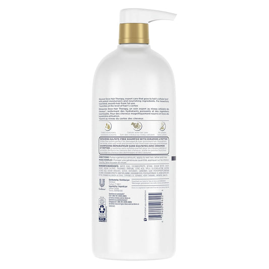 Dove Hair Therapy Shampoo Hair Care For Split Ends And Damaged Hair Rescue And Protect Sulfate Free Shampoo 13.5 Oz