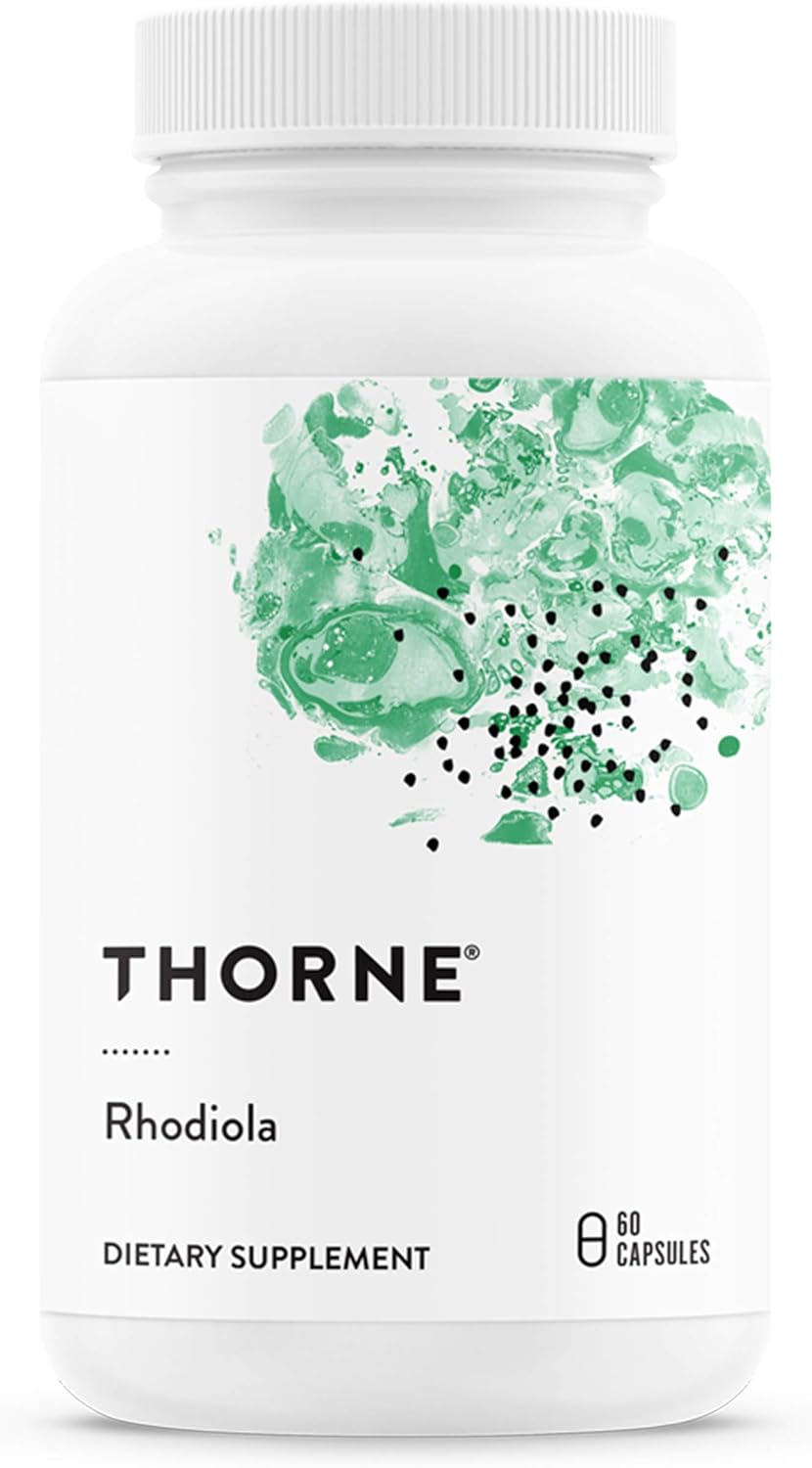 Thorne Rhodiola - Botanical Supplement For Stress Relief - Enhances Sleep, And Mental Focus - 60 Capsules