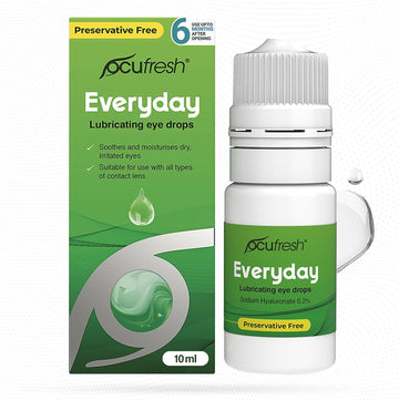 Ocufresh Everyday Eye Drops - Dry, Tired & Itchy Eye Treatment - Sodium Hyaluronate 0.2% - 10Ml Pack - For Daily Eye Care Routine