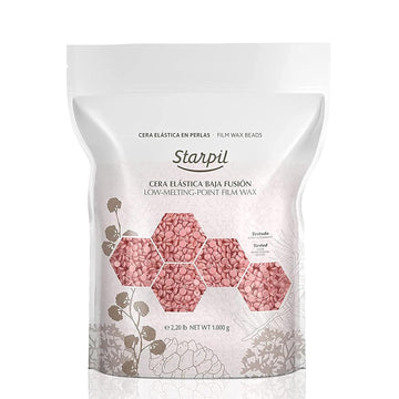 Starpil Wax 1000G / 2.2 Lb Pink Hard Wax Beans For Painless Hair Removal, Stripless Wax Beads , Polymer Blend Low Temperature Wax For Face, Bikini, Brazilian, Legs, Underarm, Back And Chest